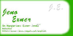 jeno exner business card